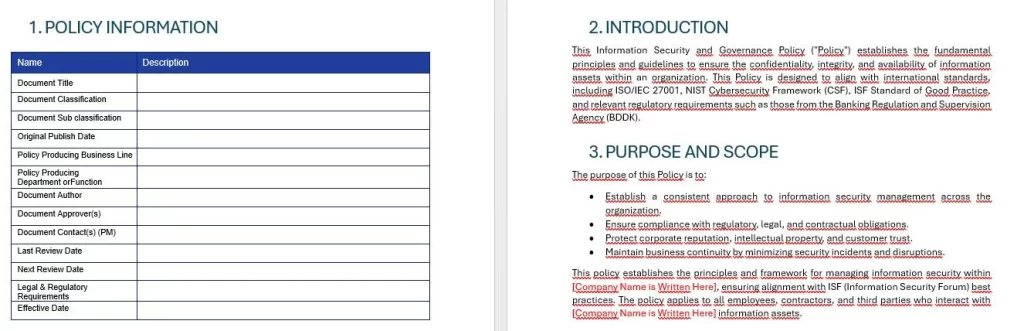 Information Security Policy Risk‑Control Mapping Table – ISO 27001 Clause and NIST CSF Control Alignment